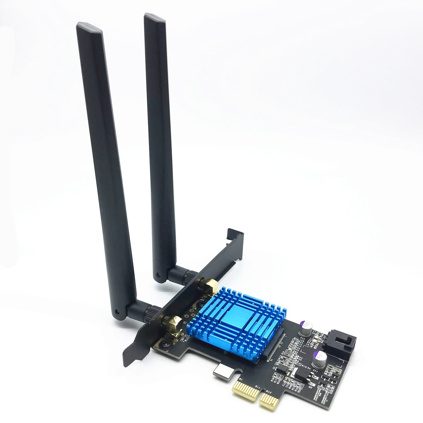 Dual band PCI-E 1X WiFi Adapter, 802.11AC, 867Mbps, 802.11ac, 2.4G/5G, BT 4.1. Extended Inventory.