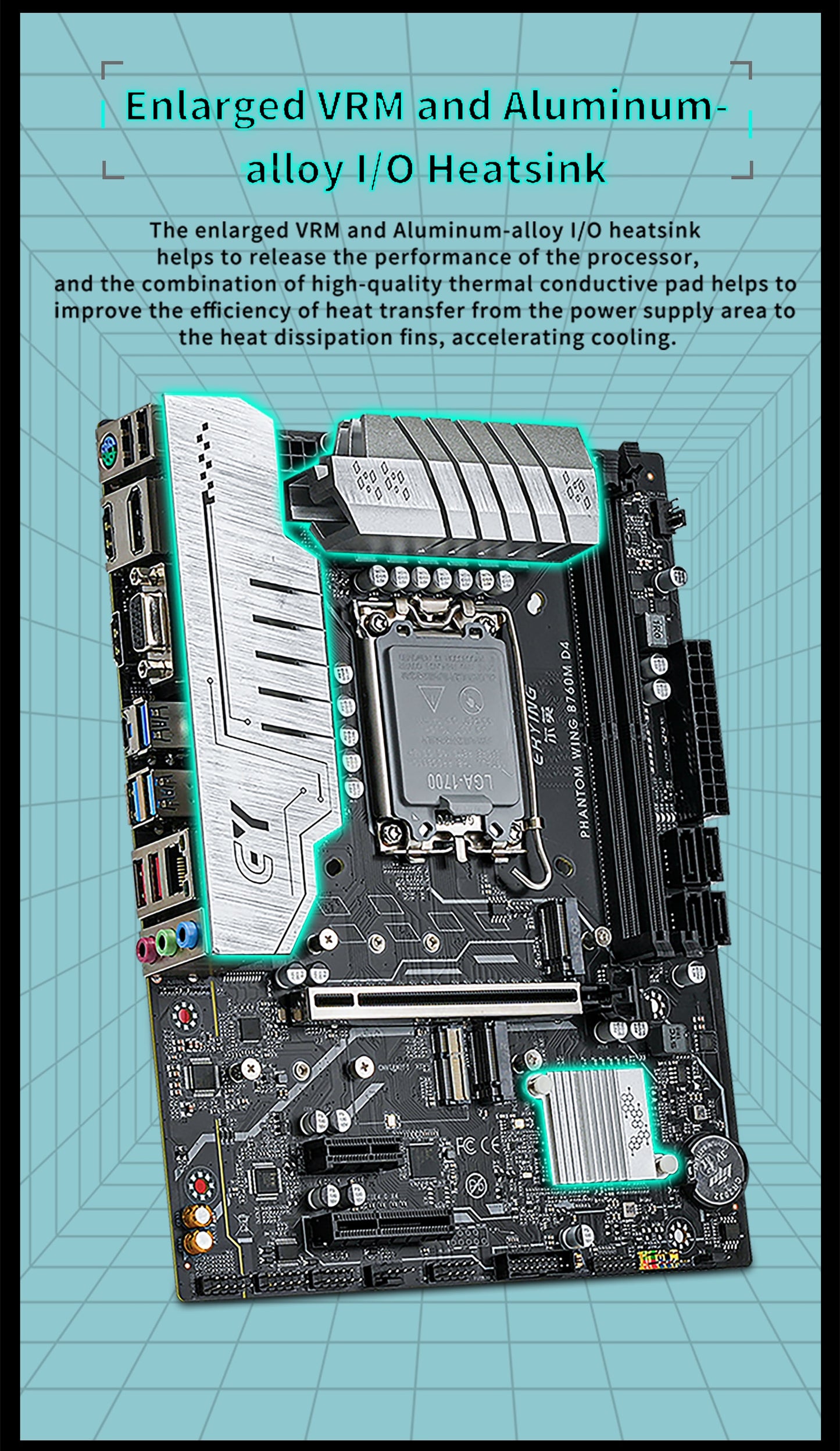 ERYING B760M D4 V1.0 mATX Motherboard, Support 12/13th Intel, socket LGA1700.  Extended Inventory.